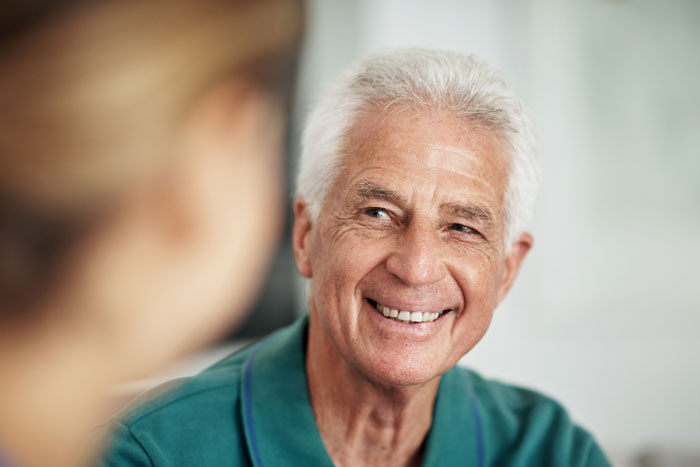 senior man smiling
